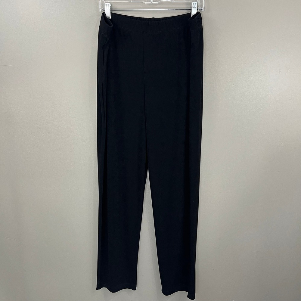 Chico's Travelers Pants Womens 3 XL Black Great Slinky Knit Straight Leg